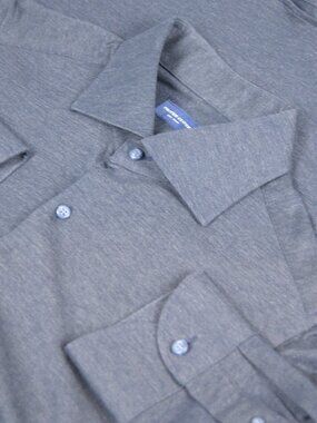 Proper Cloth Cotton Blend Dress Shirt -- Navy/Slate -- Tag size 17.5 x 36.5